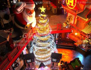 圣诞节卡座小场景C4D工程源文件