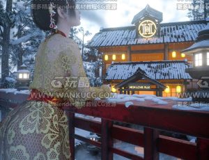 冬季户外场景C4D工程源文件