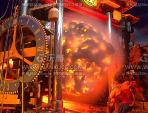 虎门场景C4D工程源文件