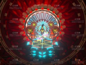 科幻音乐DJ场景C4D工程源文件