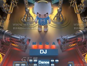 卡通科幻座位场景C4D工程源文件