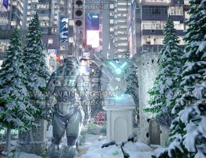 科幻雪景城市场景C4D工程源文件