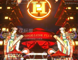 跨年阁楼场景C4D工程源文件