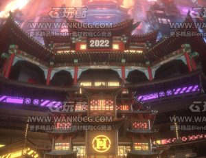 妖气阁楼场景C4D工程源文件