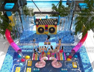 泳池派对卡座场景C4D工程源文件