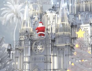 冰雪圣诞场景C4D工程源文件