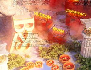 唯美奇幻座位场景C4D工程源文件