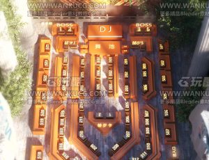 丛林座位场景C4D工程源文件