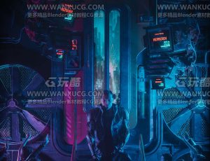 赛博密室场景C4D工程源文件