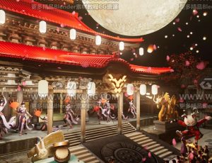 中秋佳节场景C4D工程源文件