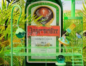 酒瓶展示自然场景C4D工程源文件