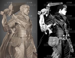 Blender全流程制作三渲二漫画风格剑锋勇士