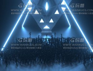 科幻派对场景C4D工程源文件