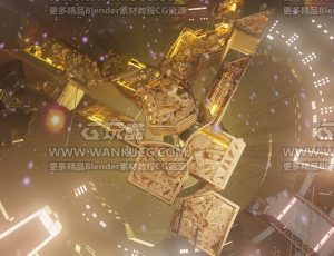 未来科幻机械LOGO场景C4D工程源文件