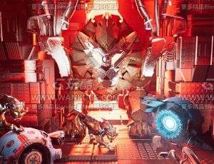 红色科技科幻场景C4D工程源文件