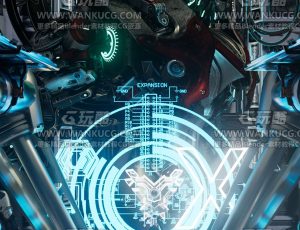 机器人科幻海报场景C4D工程源文件