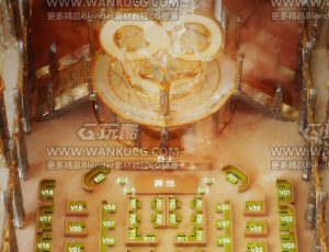 奇幻蒸汽朋克风格卡座场景C4D工程源文件