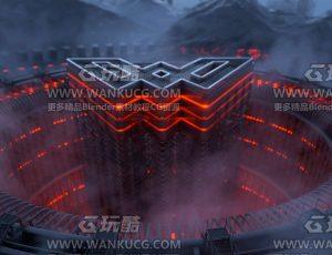 科技能量熔岩中心场景C4D工程源文件