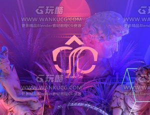 时尚赛博朋克卡座场景C4D工程源文件