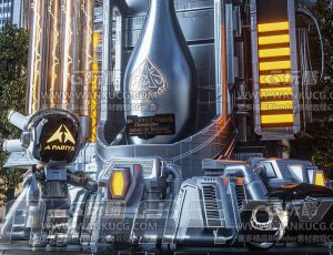 科技酒水展示动态动画场景C4D工程源文件