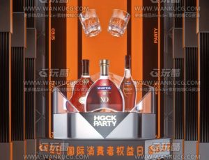 酒吧酒水展示动态动画小场景C4D工程源文件