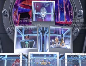 科技酒吧动态动画场景C4D工程源文件