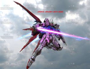 CG电影级高精度翼袭高达升级版Blend模型