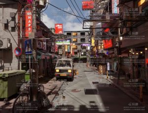 高精度赛博机械城镇大场景Blend工程源文件