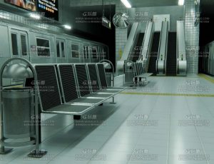 冷清的地铁站Blend工程源文件