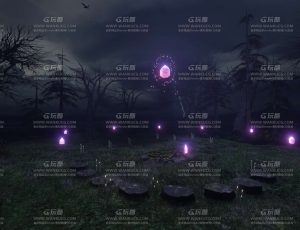 魔法水晶石修炼自然场景Blend工程源文件