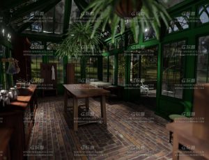 普通休闲室内小屋场景Blend工程源文件