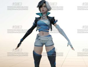 风格化角色露娜雪Blend模型