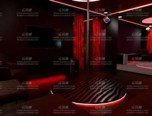 钢管舞包厢房间Blend工程源文件