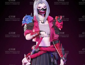 日本女忍者战士Blend模型