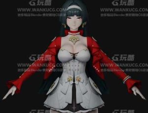 时尚卡通御姐Blend模型