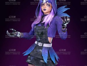 风格化时尚女格斗家Blend模型