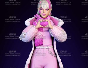 时髦风格化靓女Blend模型