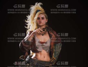 蒸汽朋克女猎人Blend模型