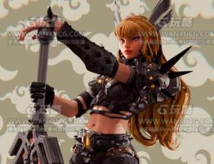 部落女战神武士Blend模型