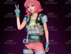 时髦赛博朋克都市格斗女孩Blend模型