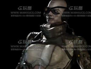 科技女性雇佣兵Blend模型