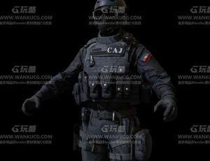 特警士兵Blend模型