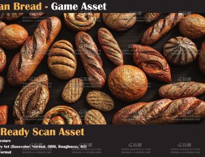 烤面包模型包Blend资产库