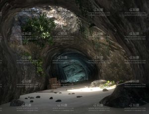 岩石山洞场景Blend工程源文件