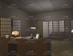 简陋简单的办公室Blend工程源文件