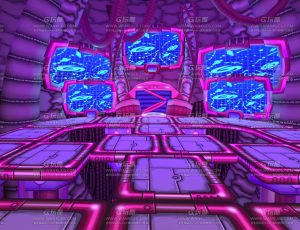 卡通风格化机械室Blend工程源文件