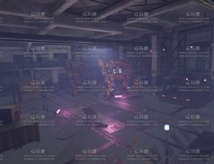 科幻地下机械人加工室Blend工程源文件