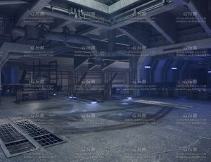 科幻机械地下工厂场景Blend工程源文件