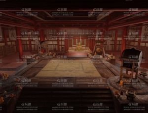 寺庙祭拜场所Blend工程源文件