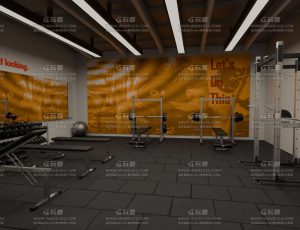 小健身房场景Blend工程源文件